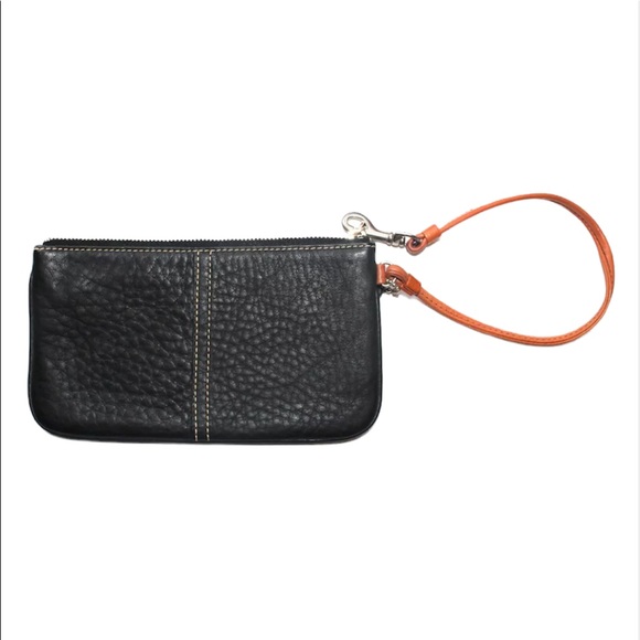 Authentic Women's COACH Black Leather Zip Close Wristlet Wallet 7 x 4.5 in. - Picture 4 of 4